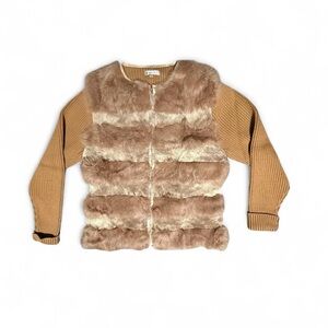 Rabbit fur Zip up